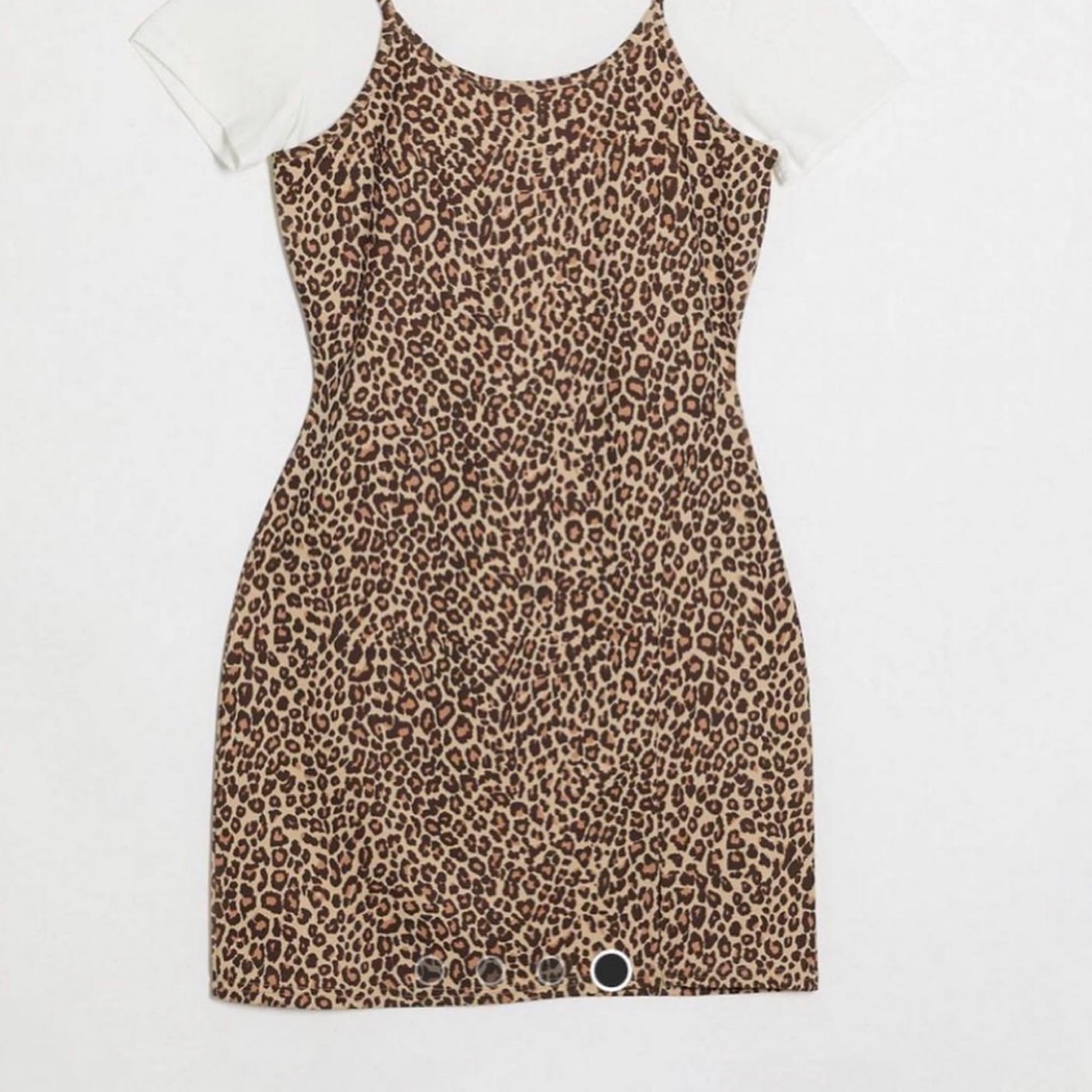 שמלת מיני מנומרת 