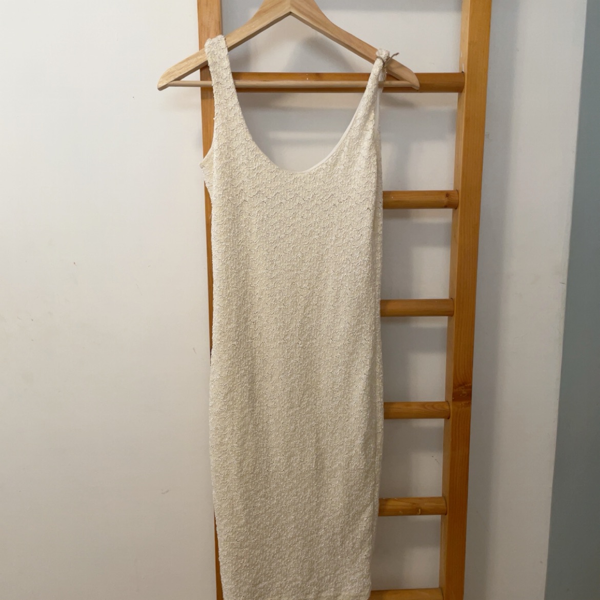 שמלה מידה m מידי תחרה לבנה 