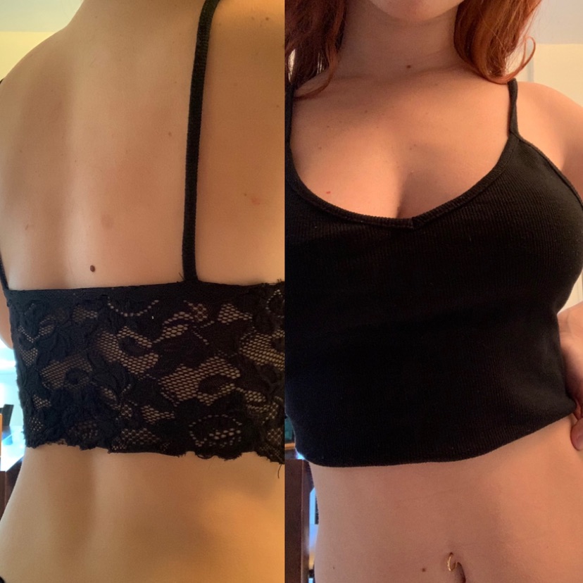 גופיה שחורה גב תחרה