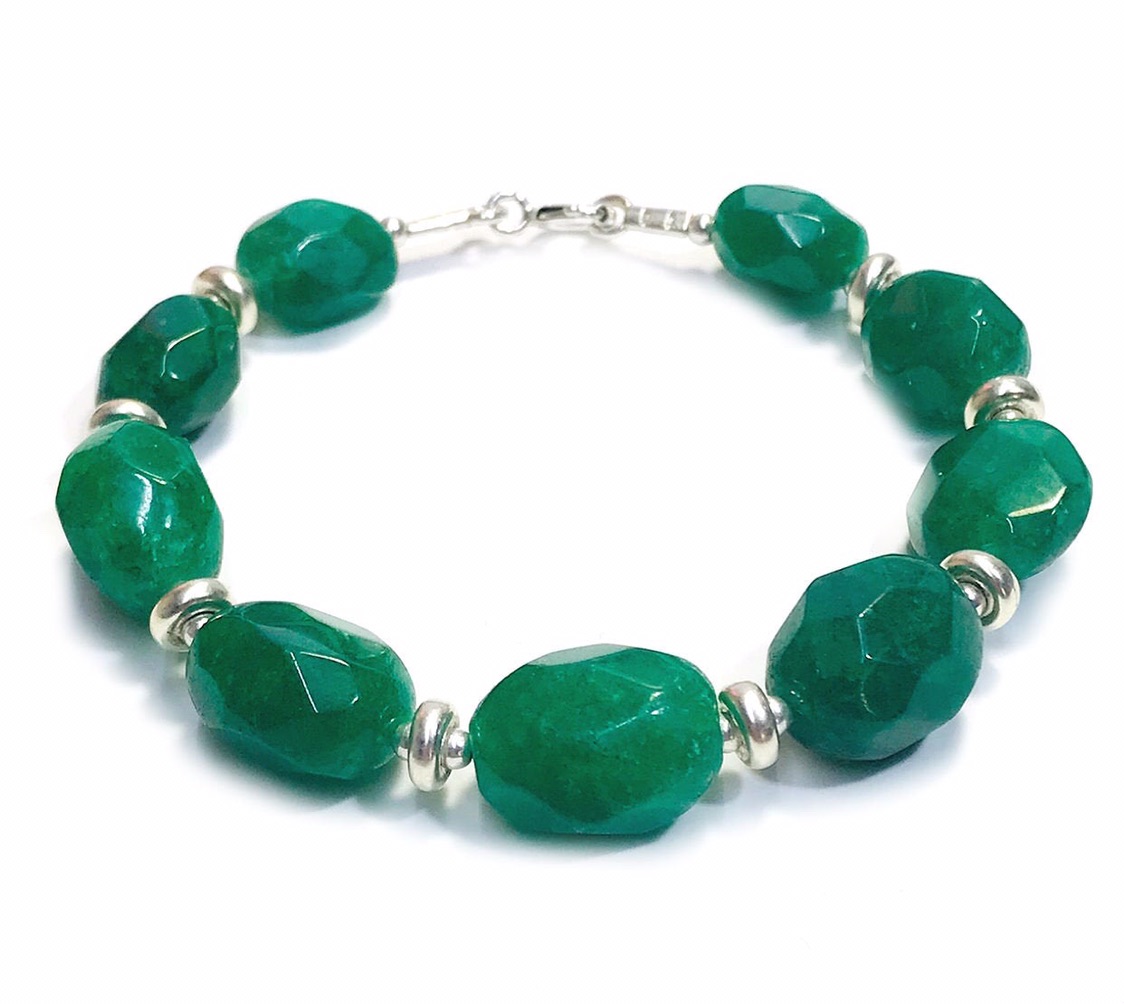 אמרלדים - צמיד כסף 925 