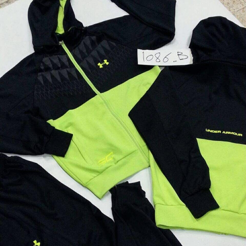 שחור וצהוב תחת שריון- zip- up hoodie