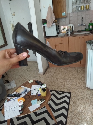 נעל עור חדשה מידה 38 חום כהה