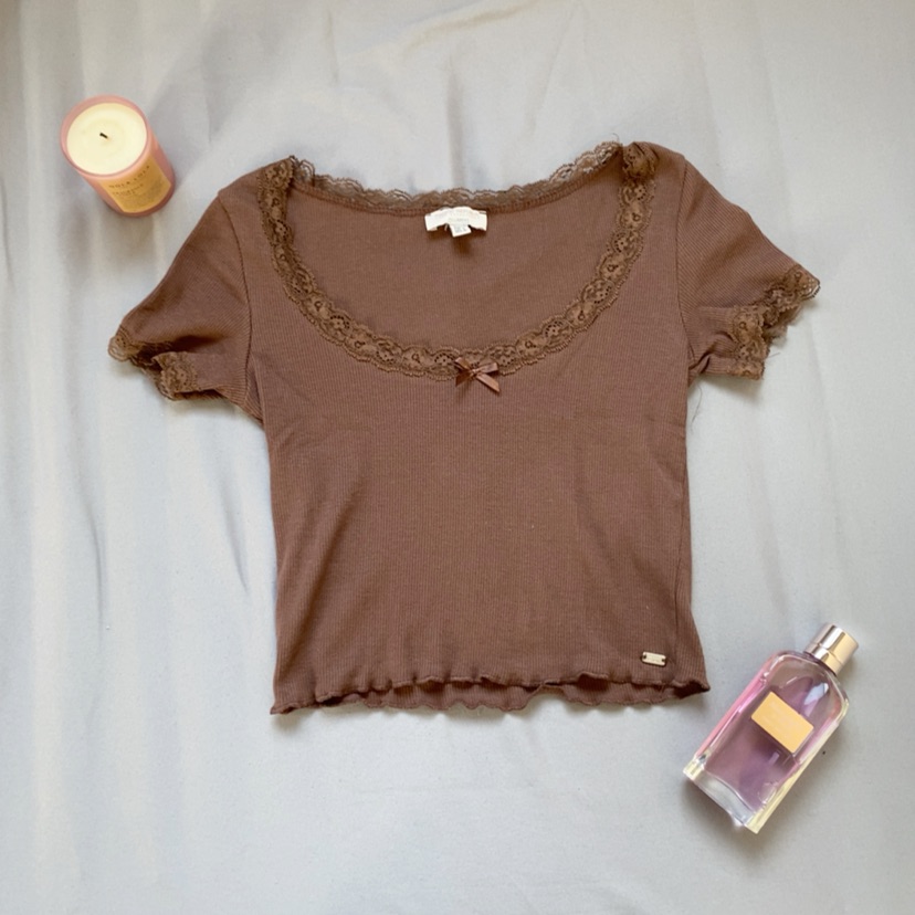 חולצת בטן רטרו חומה