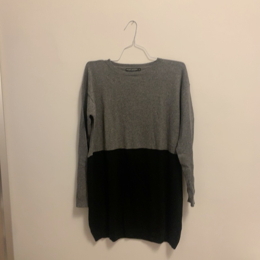 שמלת מיני מידה S / M שחור אפור