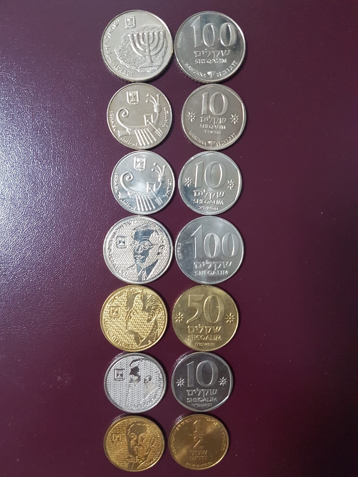 מטבעות  שונים  