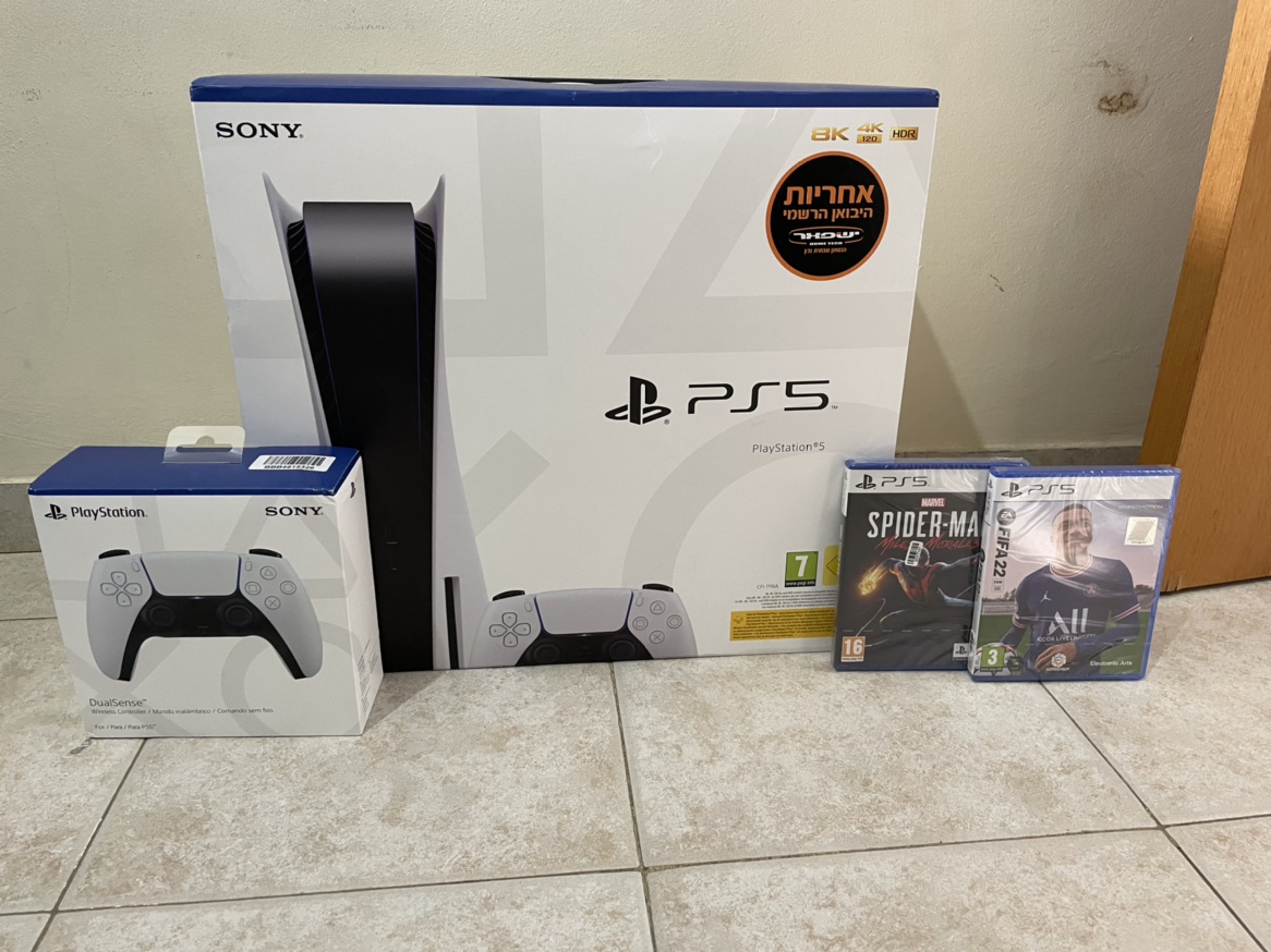 Ps5 חדש לגמרי , גירסת הדיסקים עם יבואן רשמי. חבילה משתלמת ושווה בטירוף!