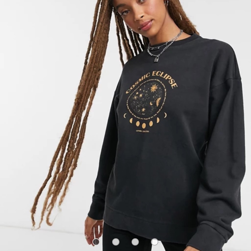 סווטשירט שחור מושלם וחדש לגמרי sold out בASOS מידה eu 38