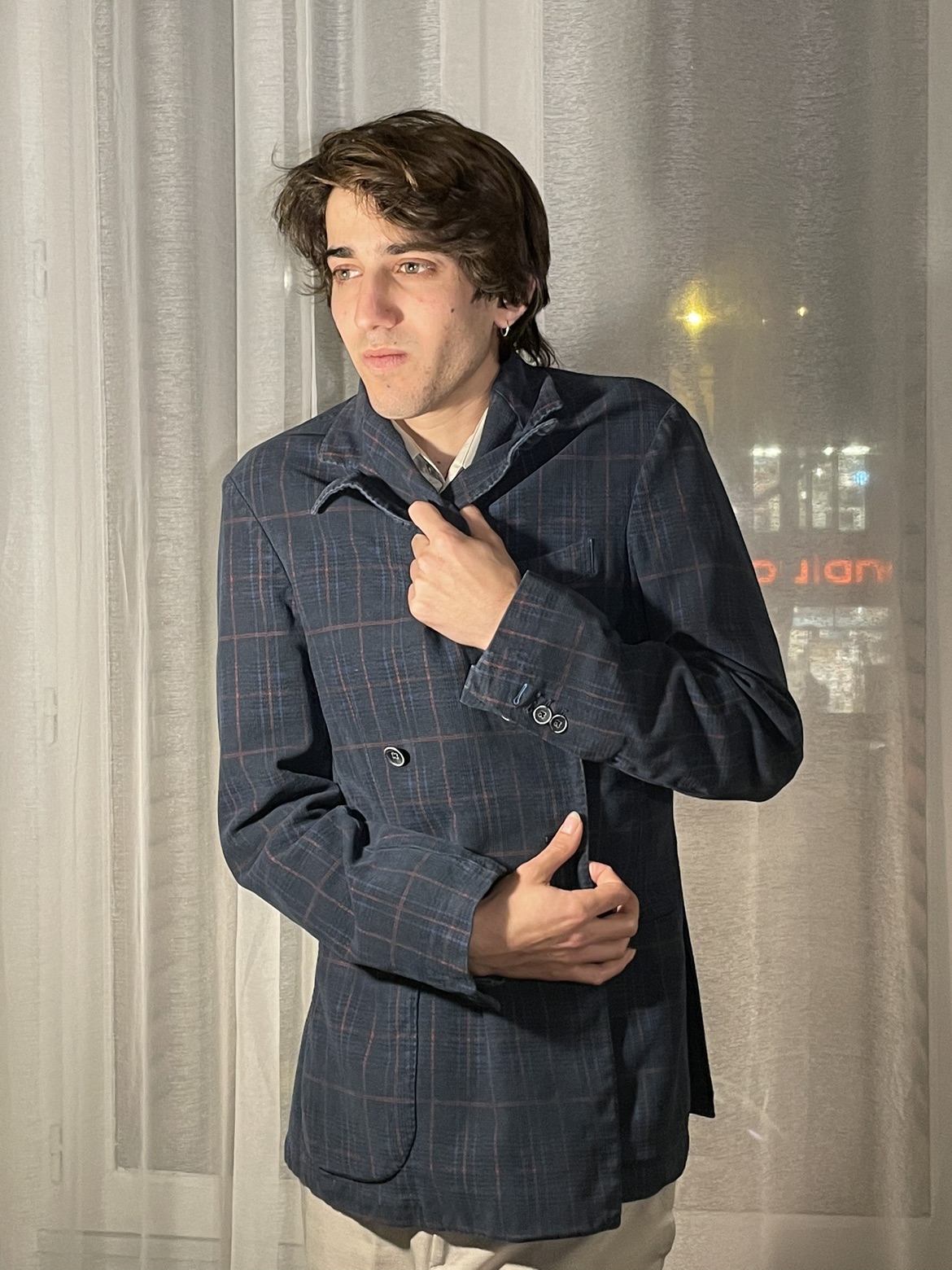 Vintage shirt blue navy 