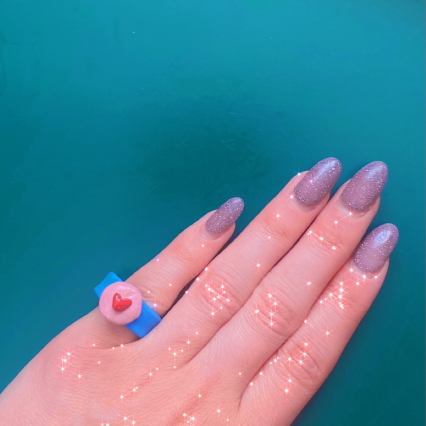 טבעת מקושטת לב ✨מידה לפי הזמנה ✨ מחיר כולל 📦