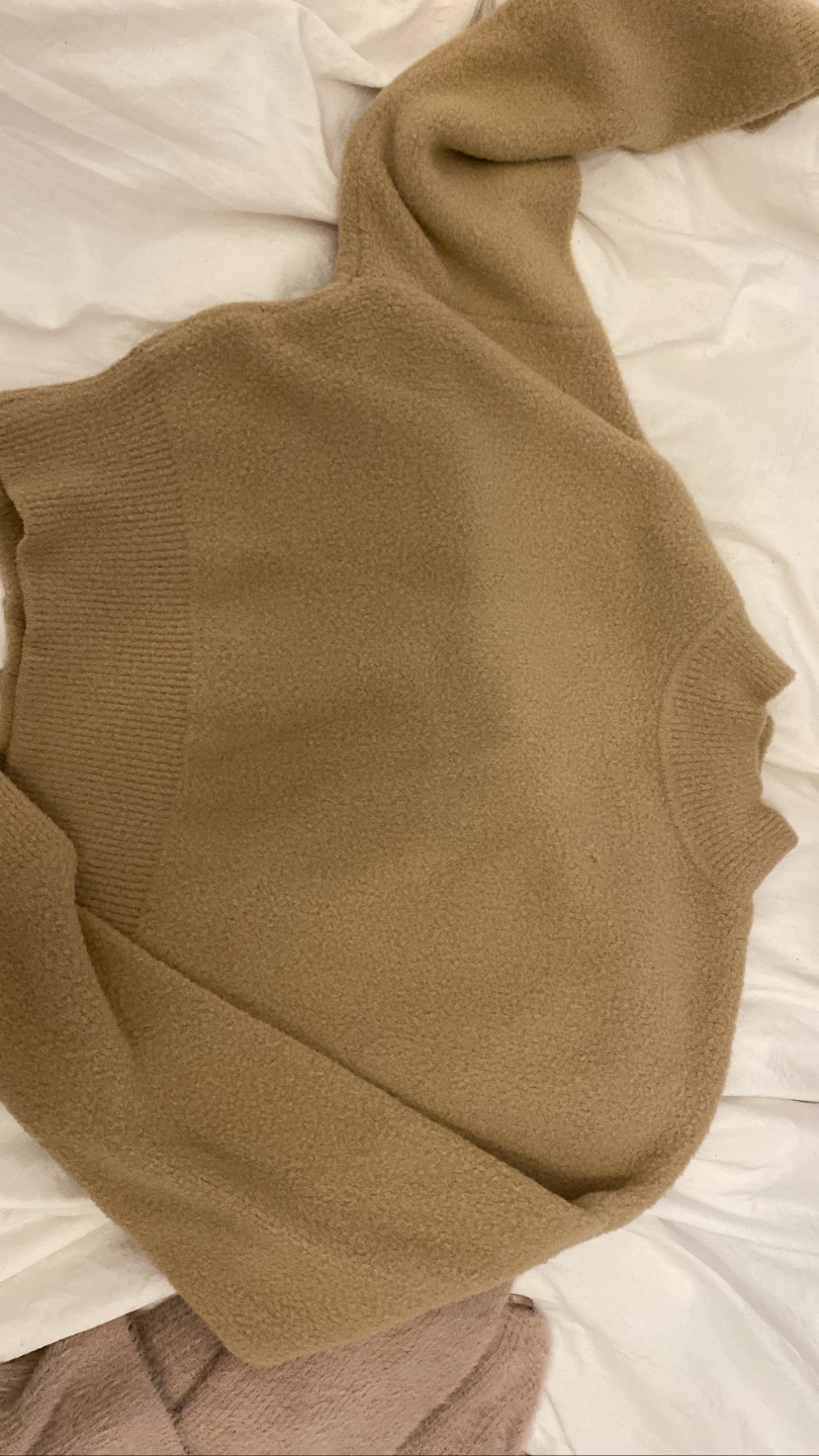 סוודר מפול אנד בר חום כמו חדש מ