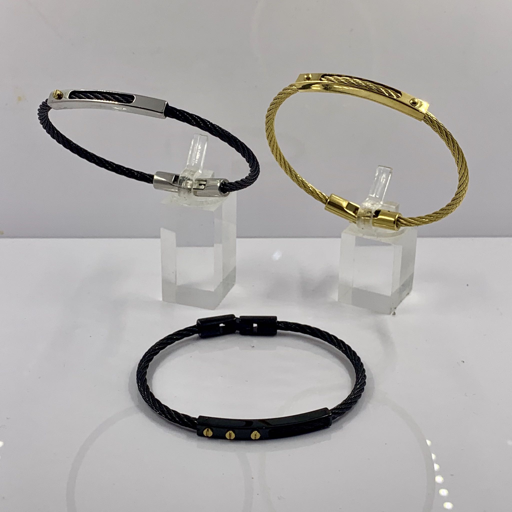 צמידי סטיל דקים לגבר ולאשה