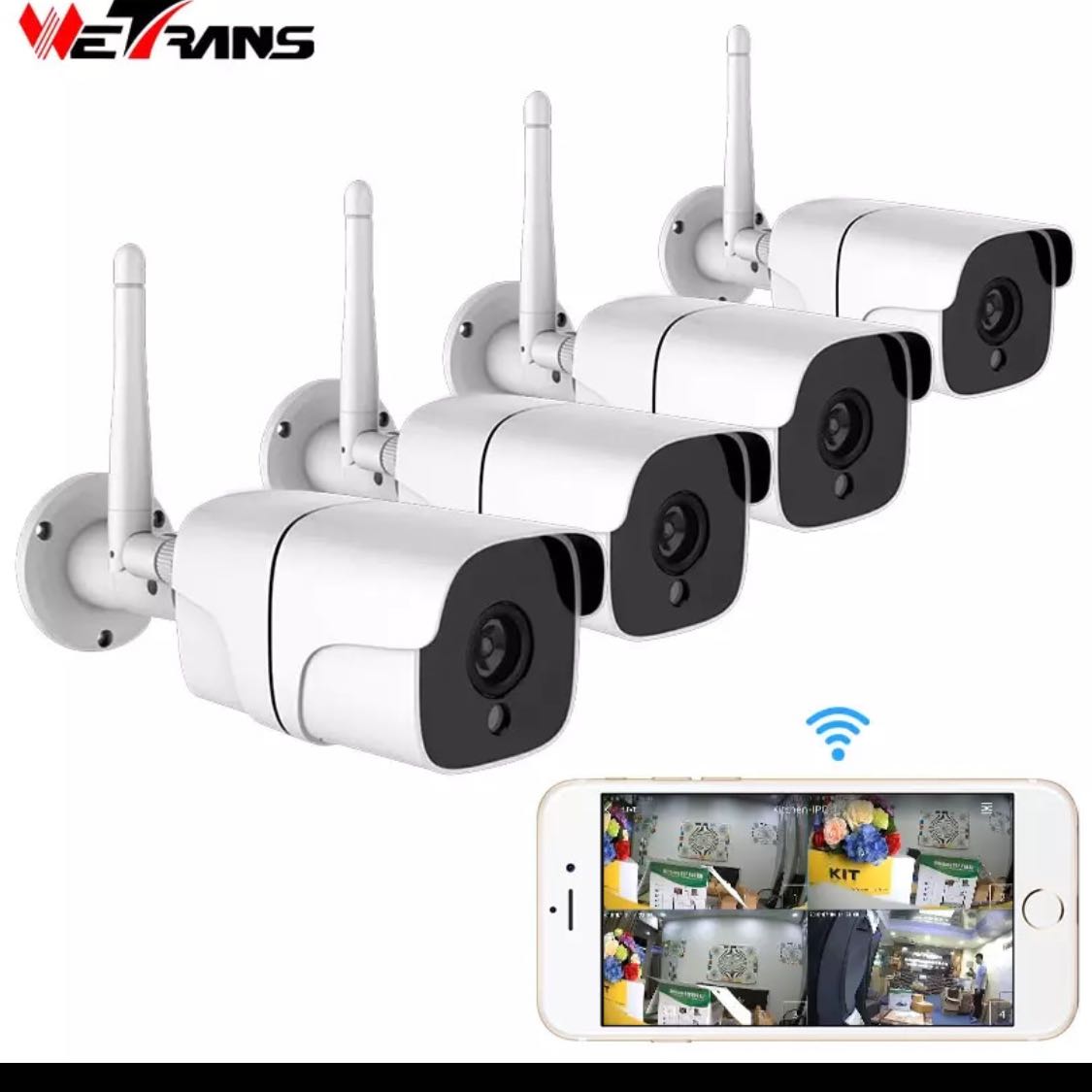 סט 4 מצלמות WiFi 📡 2mp איכותיות במחיר יבואן