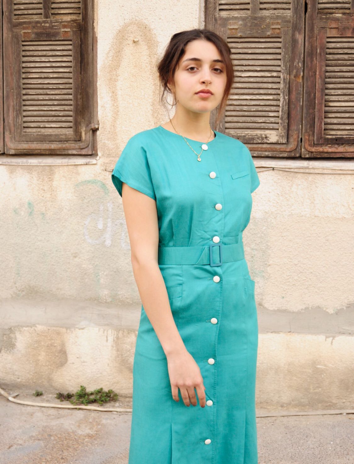 Japanese green dress