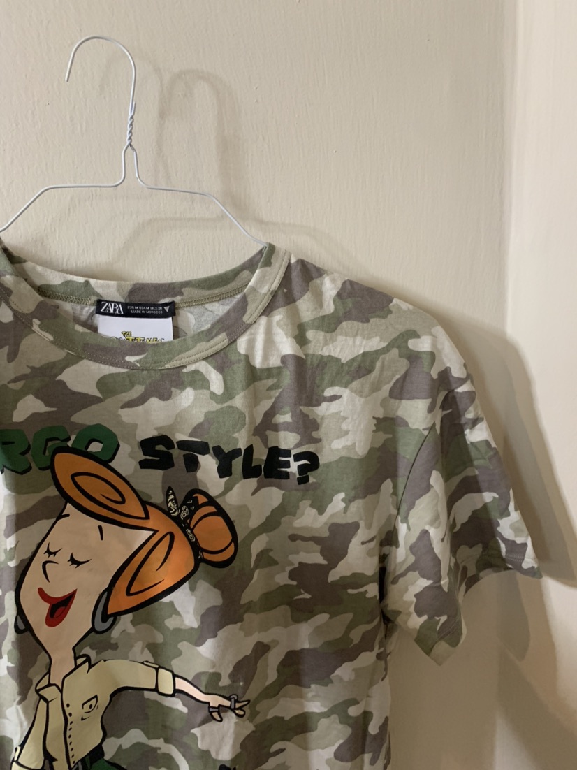 טישירט פרינט צבאי זארה