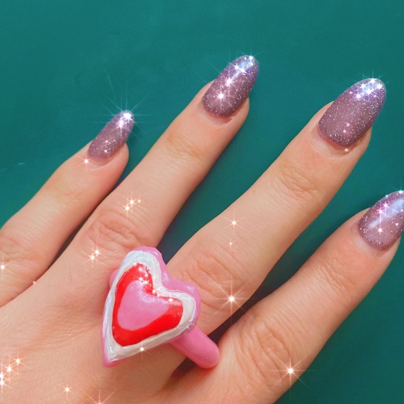 טבעת לב בתוך לב ✨מידה לפי הזמנה ✨ מחיר כולל 📦