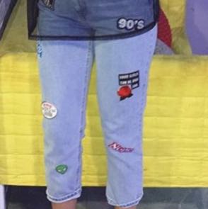 ג׳ינס פאצים מברשקה נלבש פעמיים וכובס מידה 36