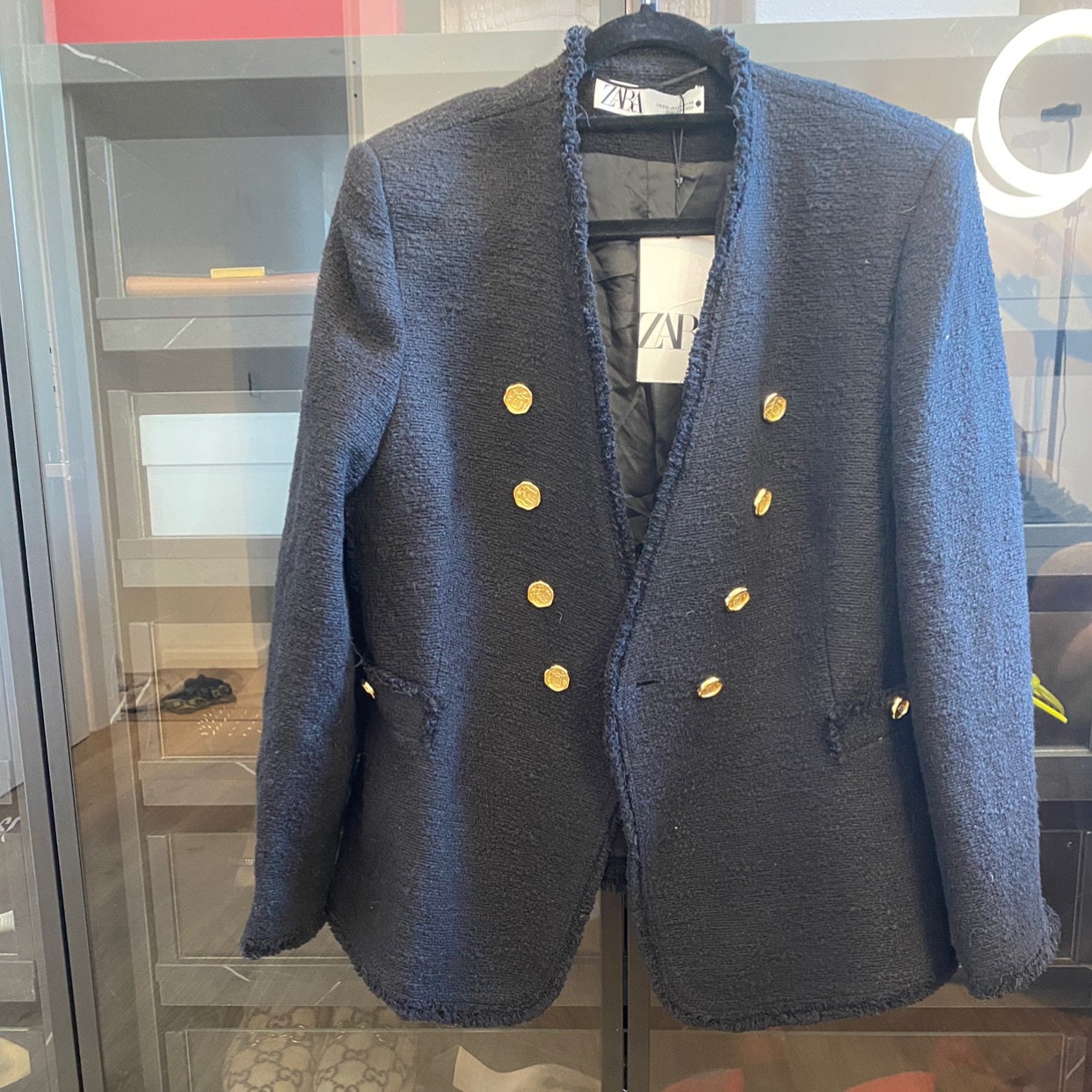 גקט טוייד zara כפתורי זהב 