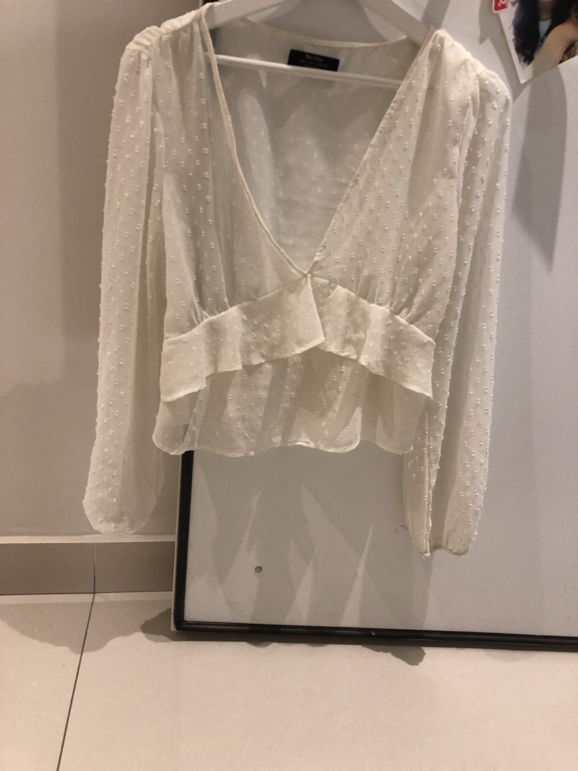 חולצה שקופה לבנה מידה סמול 