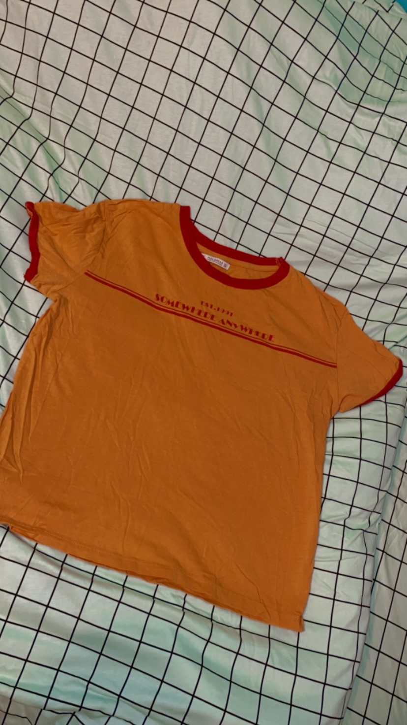 חולצה כתומה-צהובה, מידה M, פול אנד בר