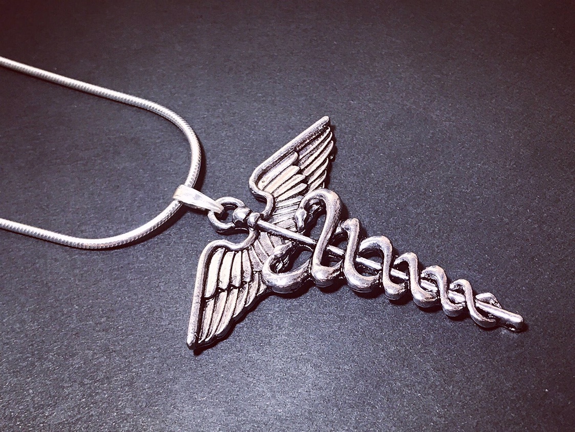 Caduceus - Hermes - Mercury - Toth - mystic silver 925 pendant