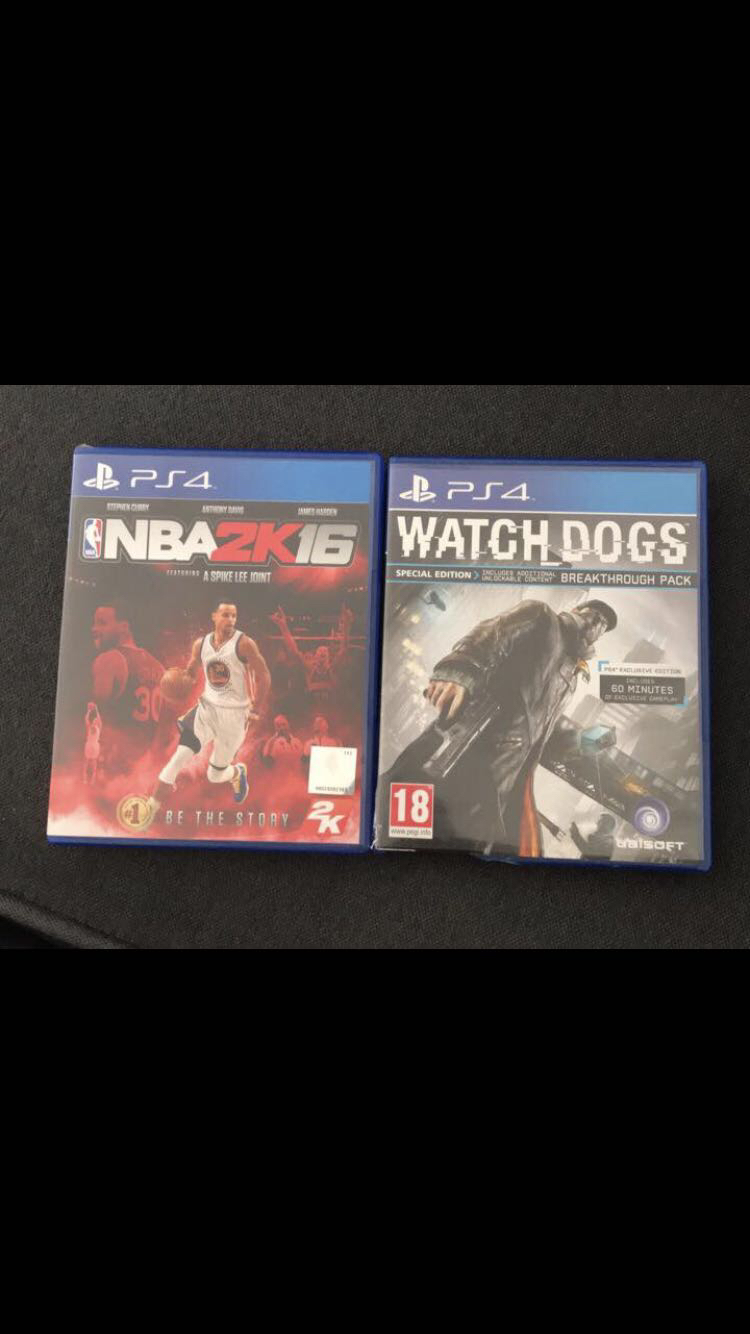 Watchdogs & NBA2K16 PS4