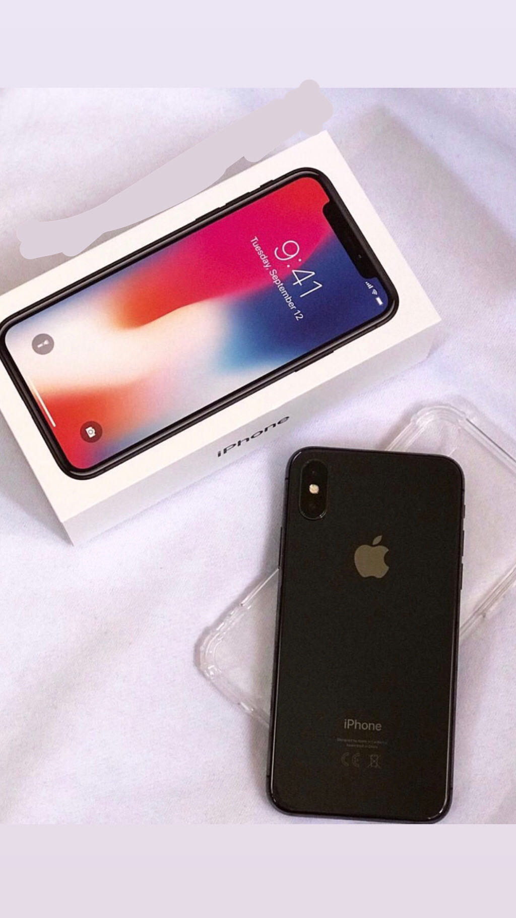 iPhone X , 64 giga, black