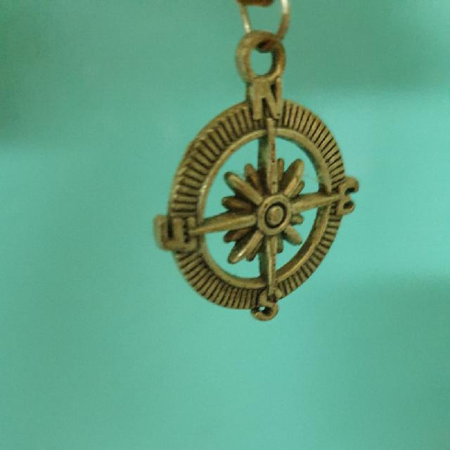 תיליון של מצפן רטרו ברונז 