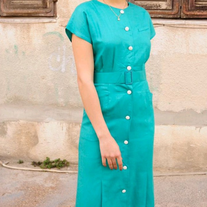 green japanese dress