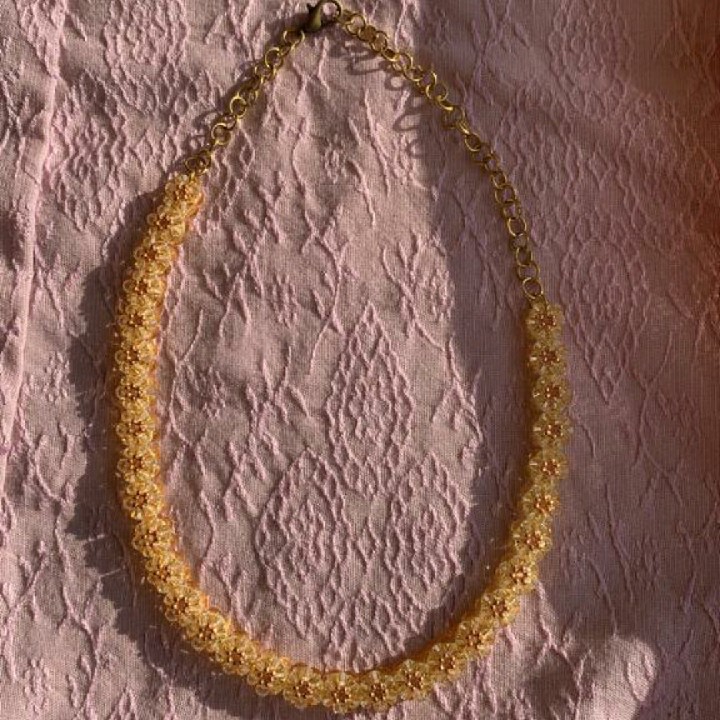 yellow swarovski necklace💛