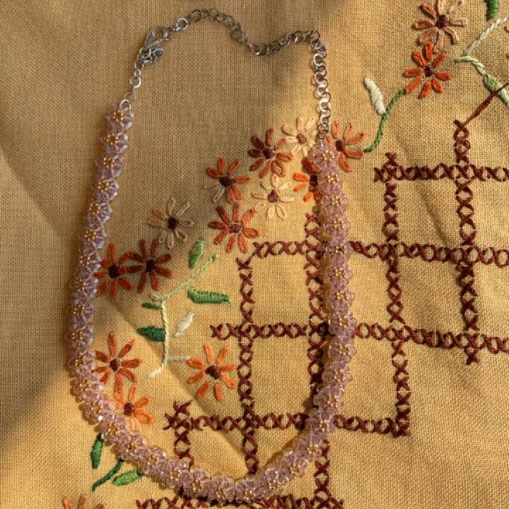 purple swarovski necklace💜