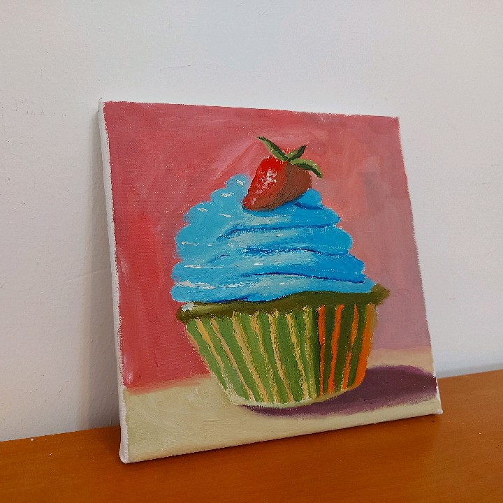 ציור בד צבעי שמן (עוגה)