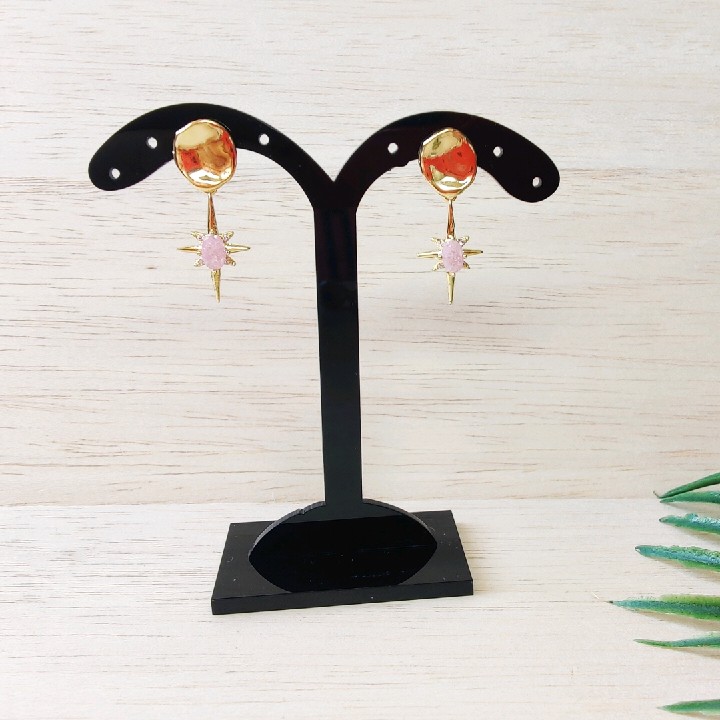 עגילי כוכבים עדינים עם זירקוניום