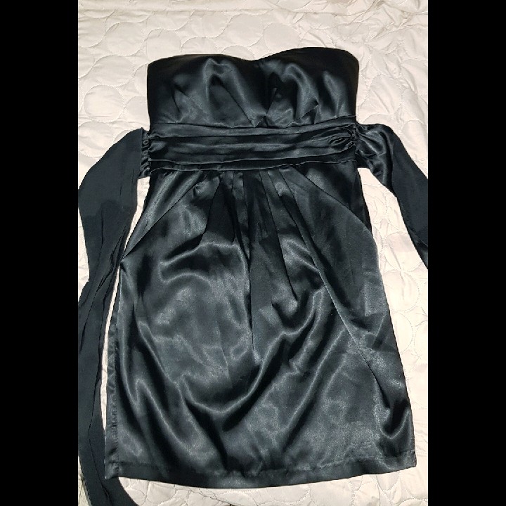 שמלת ערב מיני סטרפלס