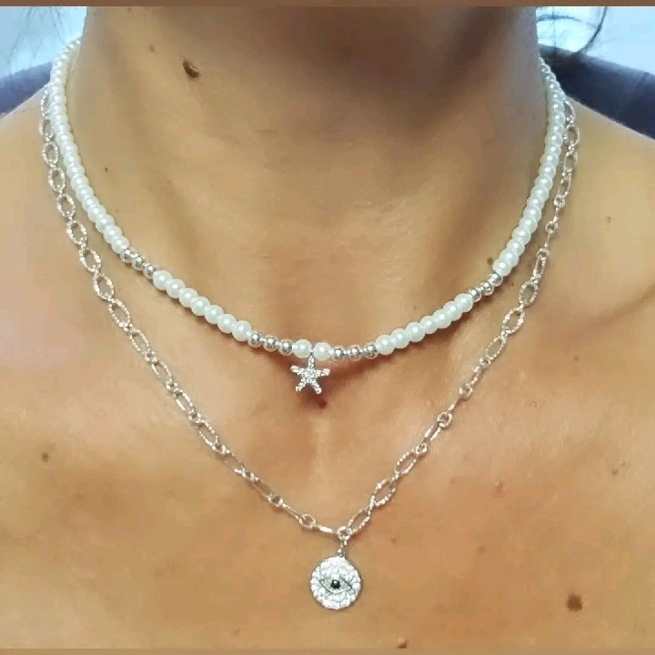 שרשראות מושלמות פנינים וכסף