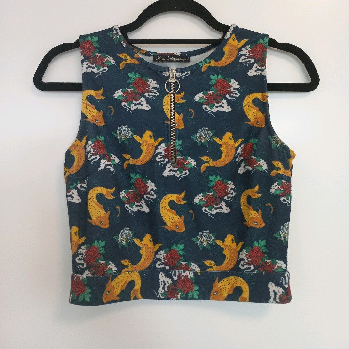 חולצת קרופ בהדפס משגע - מידה s/m