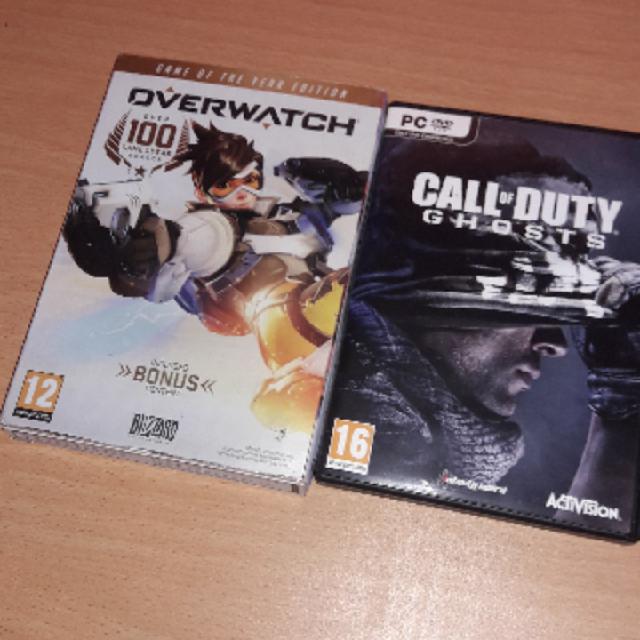 2 משחקי מחשב overwatch the gold edition ו call of duty