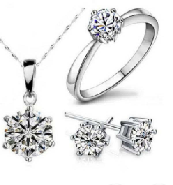 Wedding Engagement Fine Jewelry Set