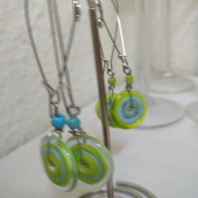 עגילים עבודת יד - חרוזי מורנו