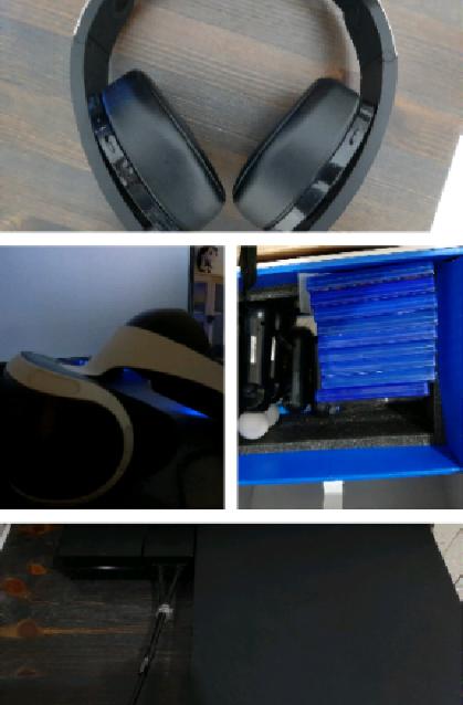 סוני 4 סלים+Playstation VR+משחקים 15+מצלמה להטרים