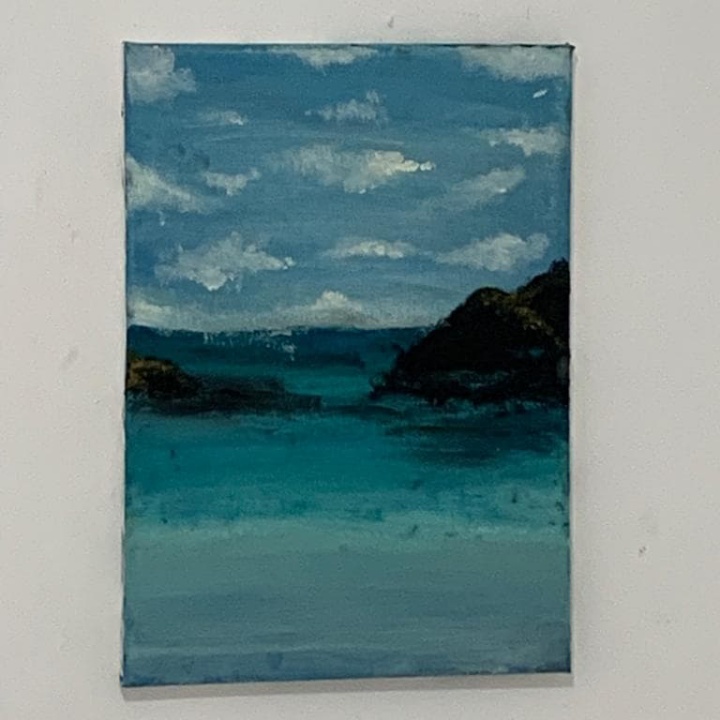 ציור עם צבעי שמן על קנווס